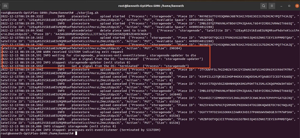 Node repeatly stop every hour (My second new installed node ...