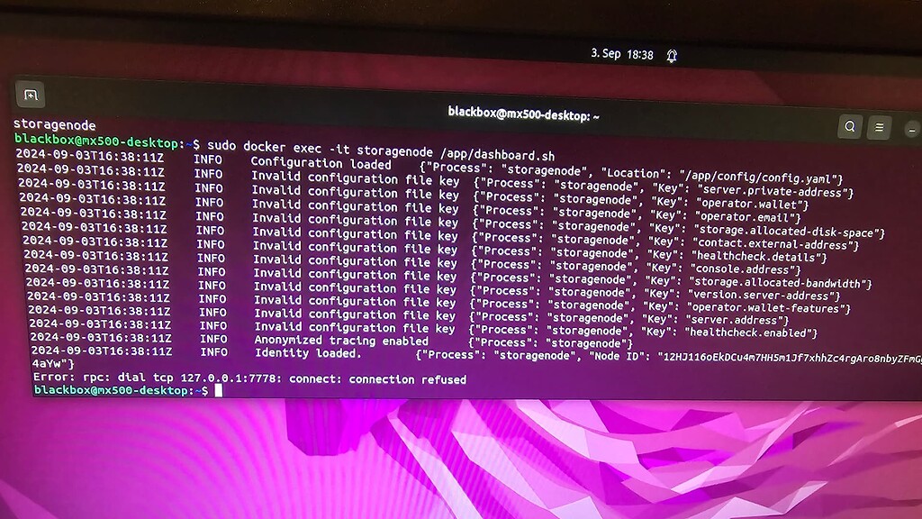 Node error ! Node steht nach Error - troubleshooting - Storj Community ...